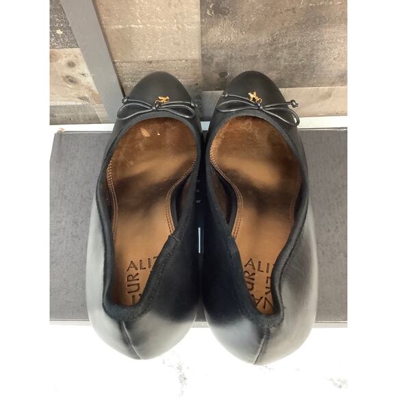 Naturalizer Women's 10W Black Leather Sienna Bow Pump Block Heels Slip On LB9-26 - Picture 5 of 8